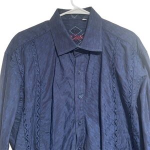 Robert Graham Southwestern Navy Button Down